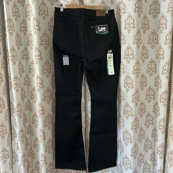 Lee deep black reg fit boot cut mid rise jeans 12L TALL NWT - Picture 2 of 11